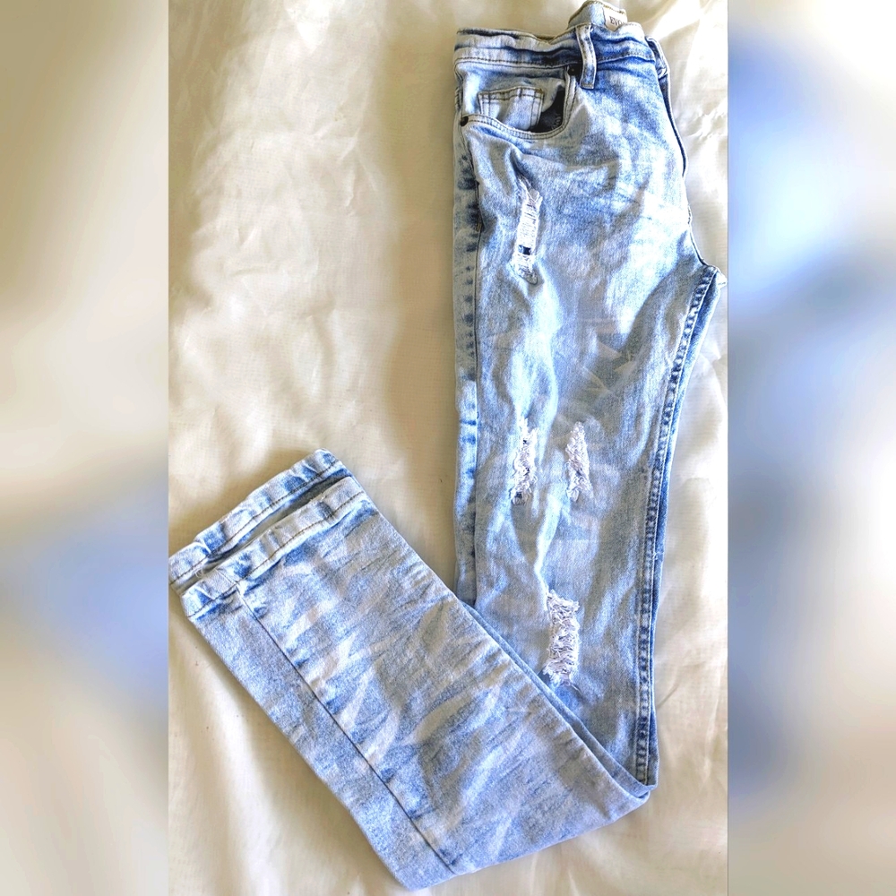 Evolution In Design Light Wash Distressed Jeans